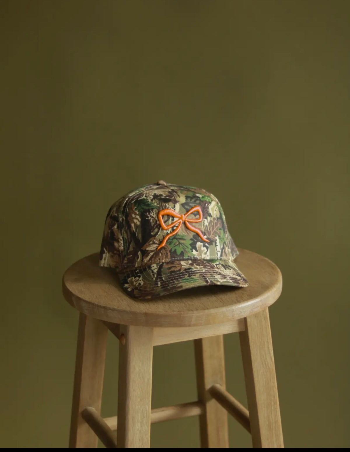 Camo Bow Hat - Orange