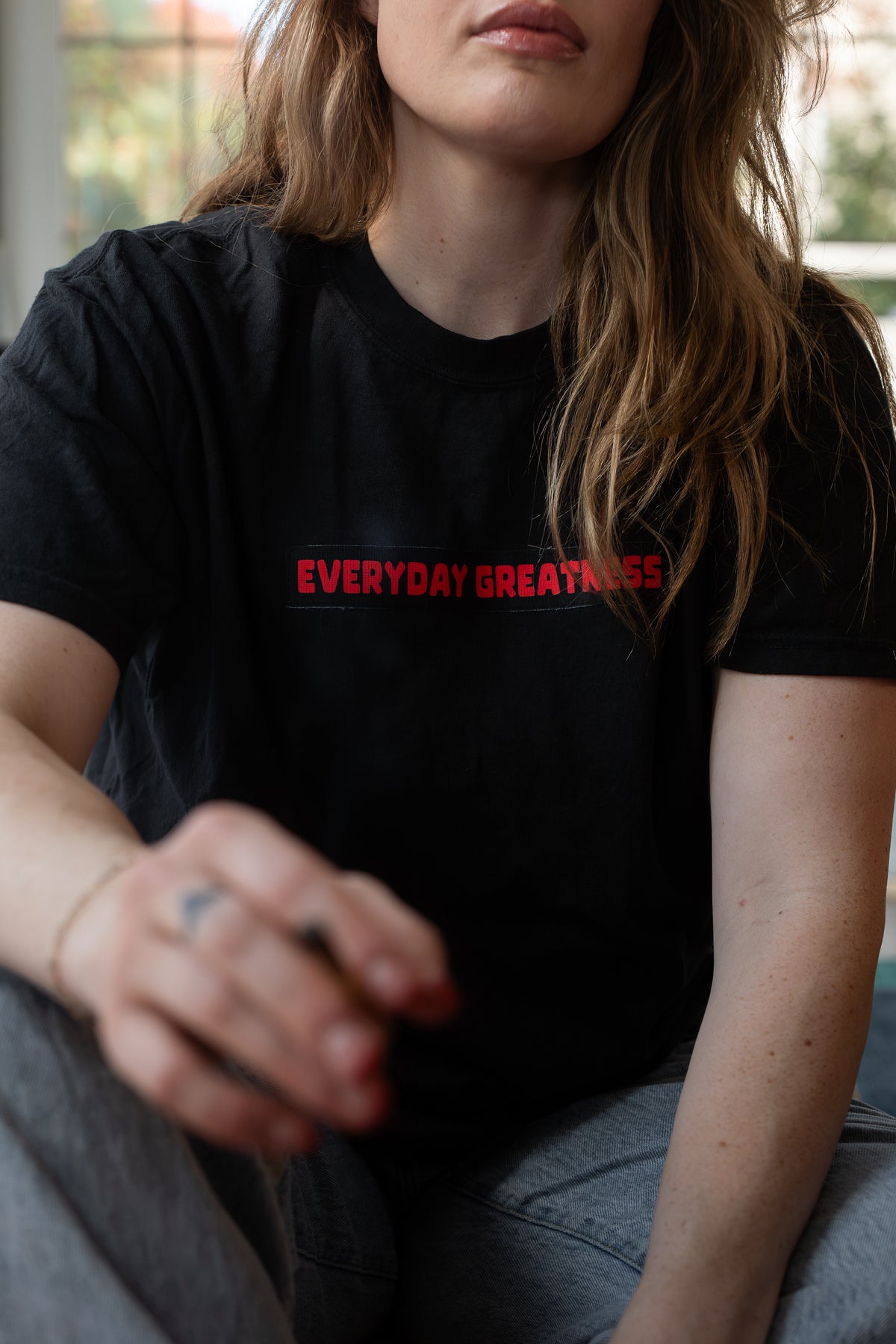 Everyday Greatness Premium Patch Tee Muhammad Ali *Black & Red*