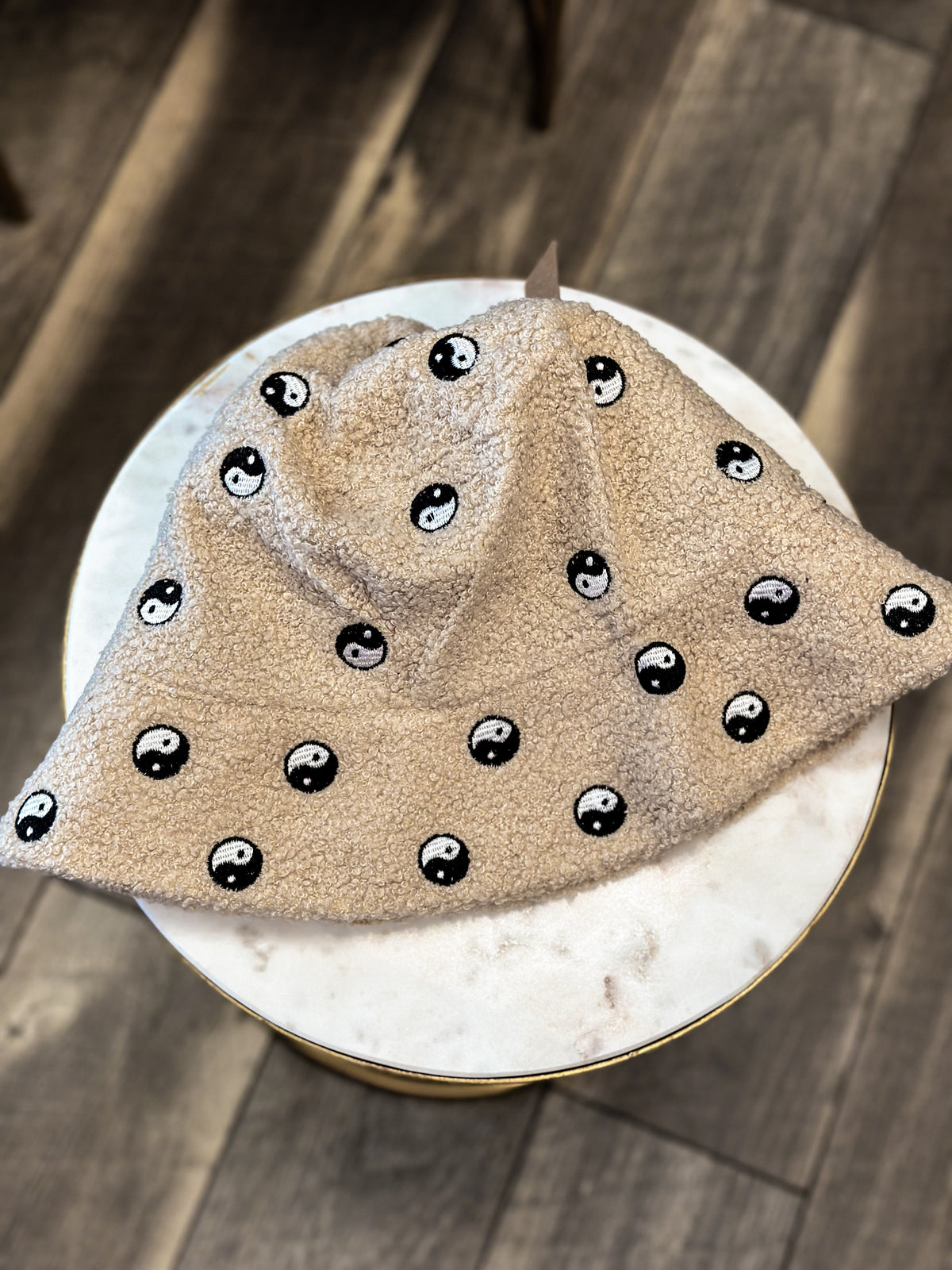 Faux Teddy Yin Yang in Tan