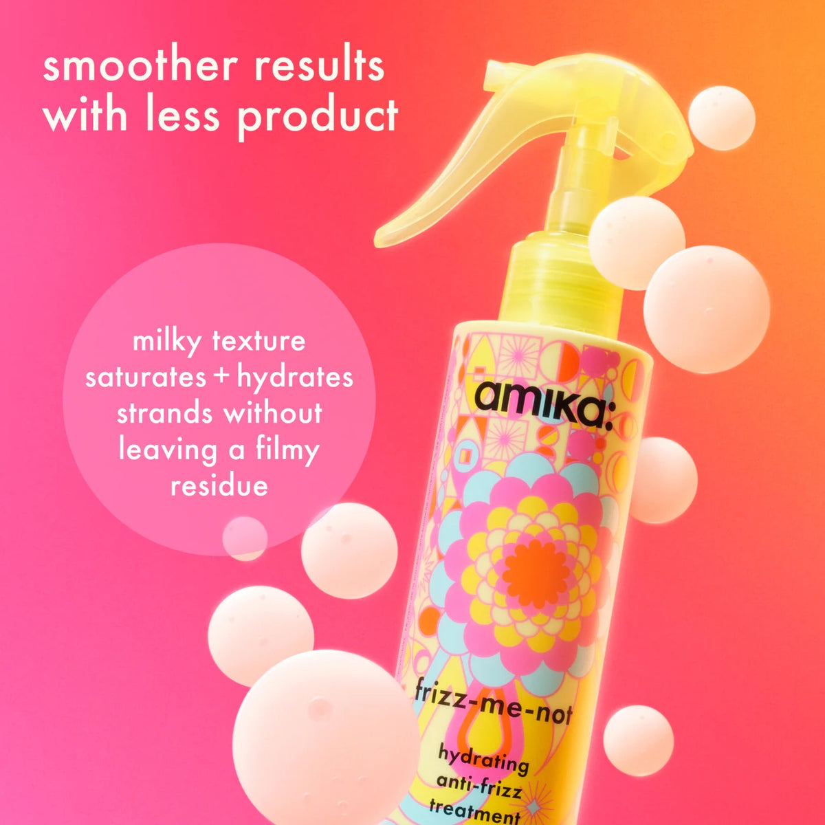 amika super-sized frizz fighters set anti-frizz shampoo, conditioner + treatment