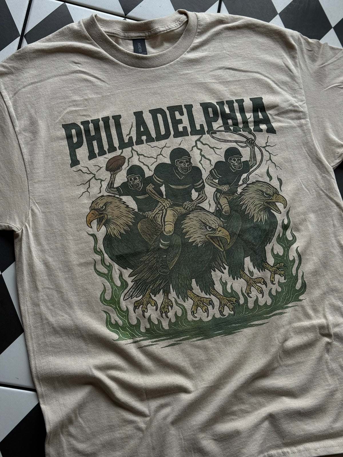Flamin' Touchdown Philadelphia Eagles Graphic Tee