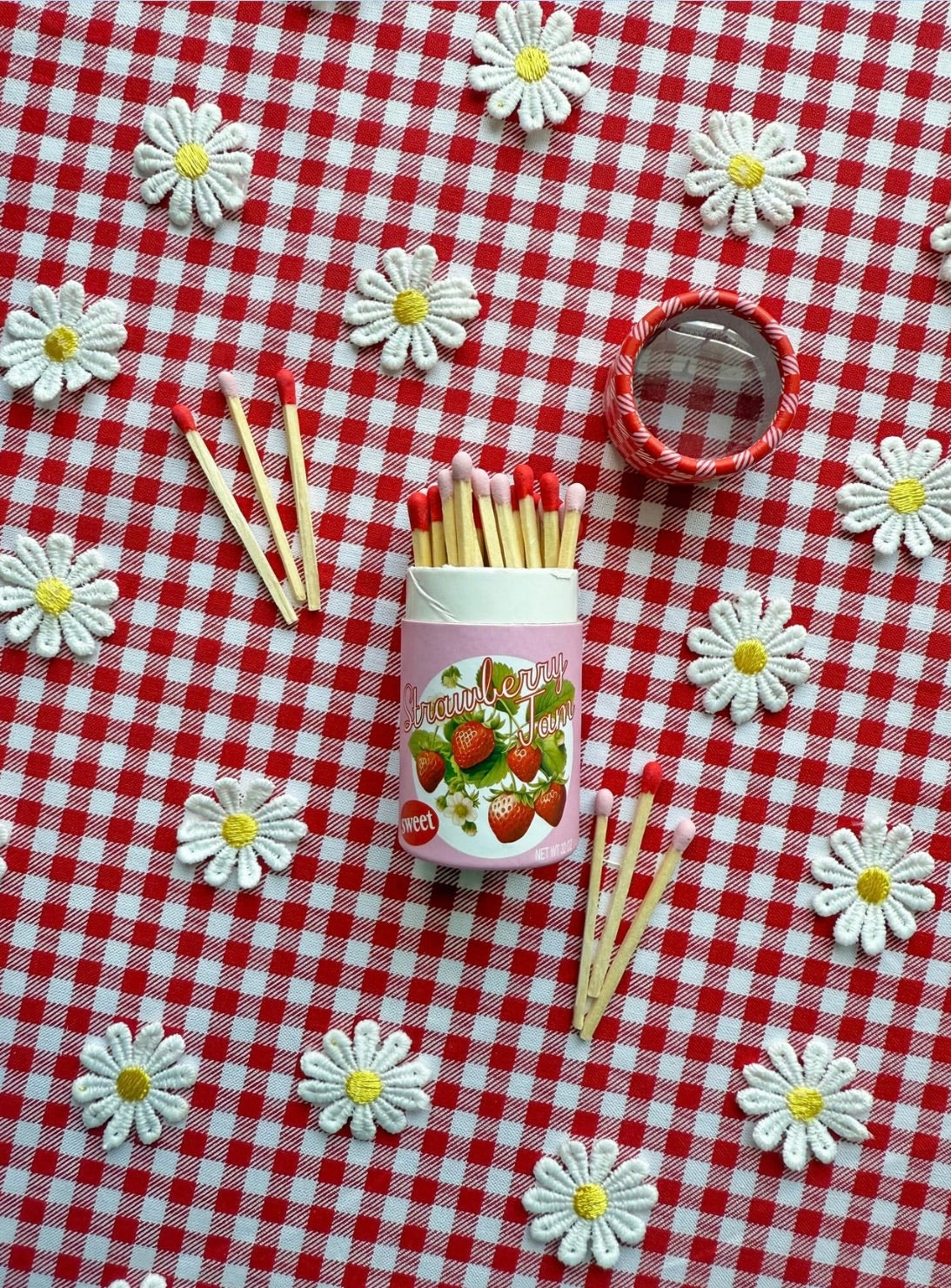 Strawberry Jam Match Jar