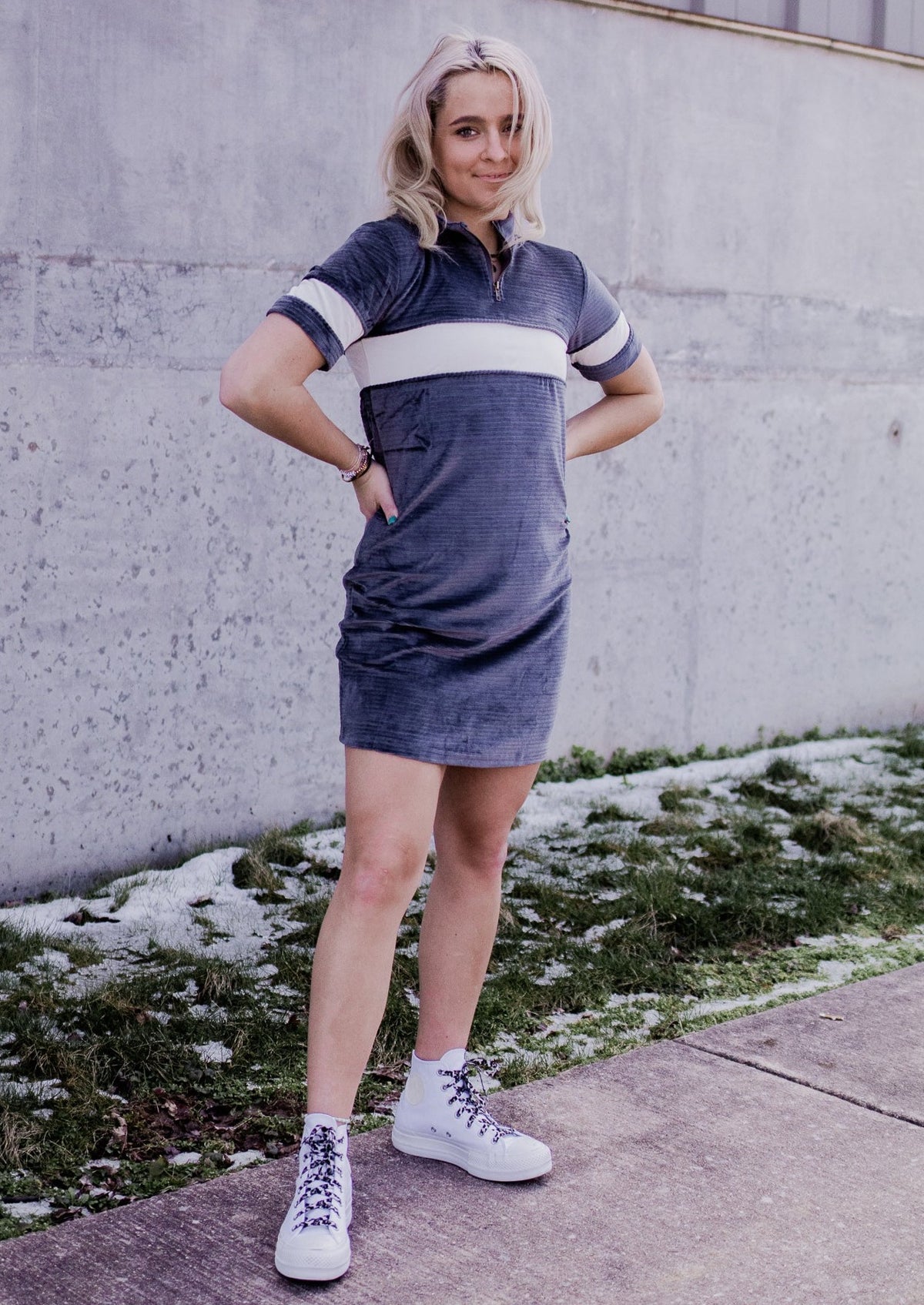 Who Is She Velvet Retro Dress