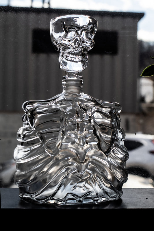 Crystal Skull Decanter Set + 6 Shot Glasses *Engraving optional*