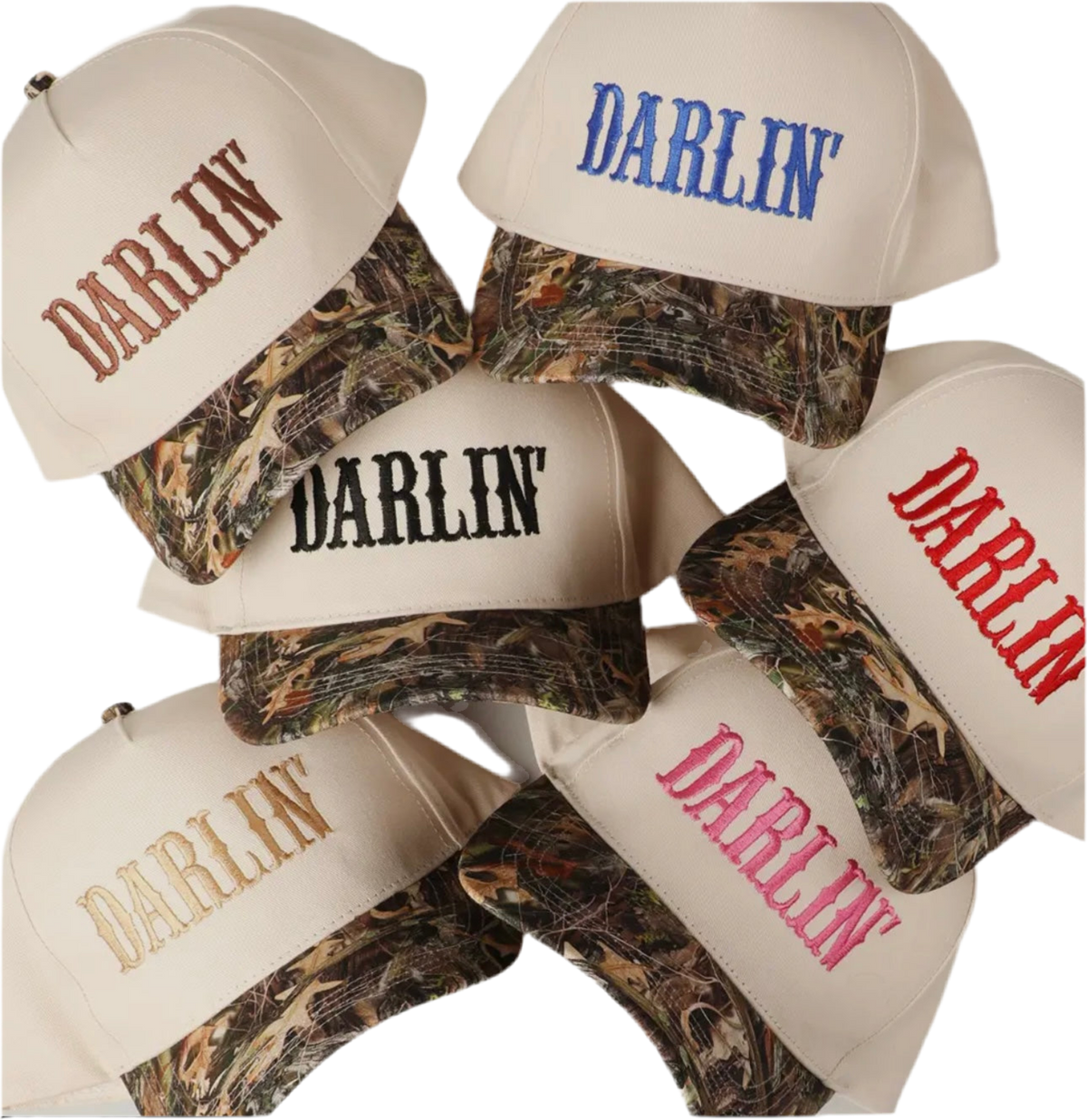 Darlin’ Cream & Camp Embroidered SnapBack Hat