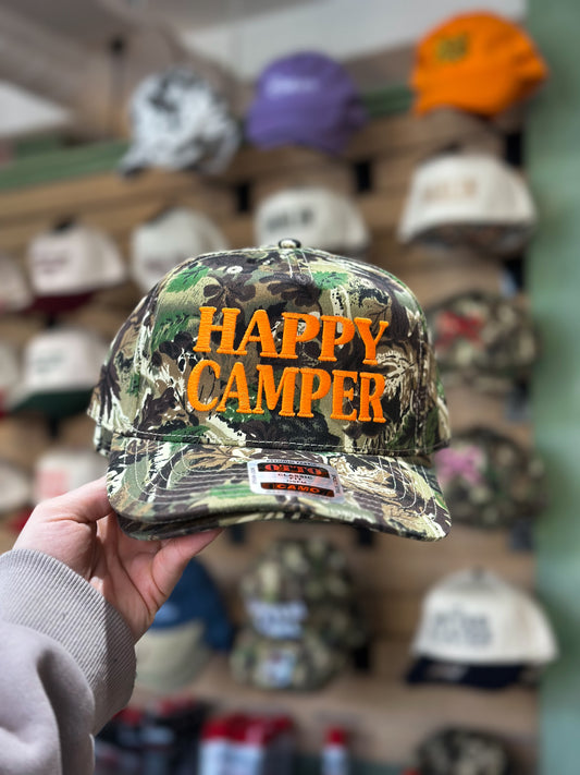 Happy Camper Camo SnapBack