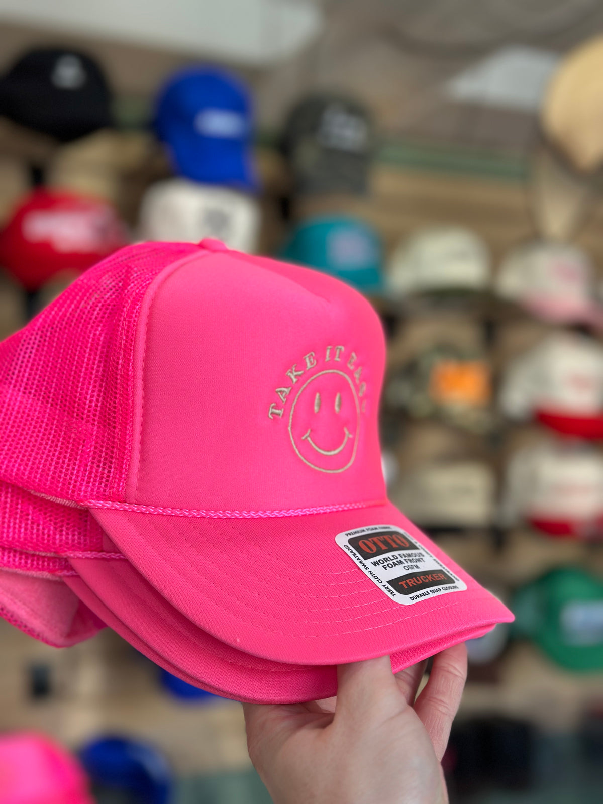 Take It Easy SnapBack - Hot Pink