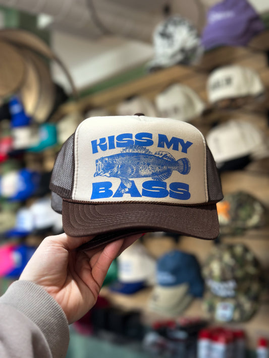 Kiss My Bass Trucker Hat Snapbacks *3 Colors Available*
