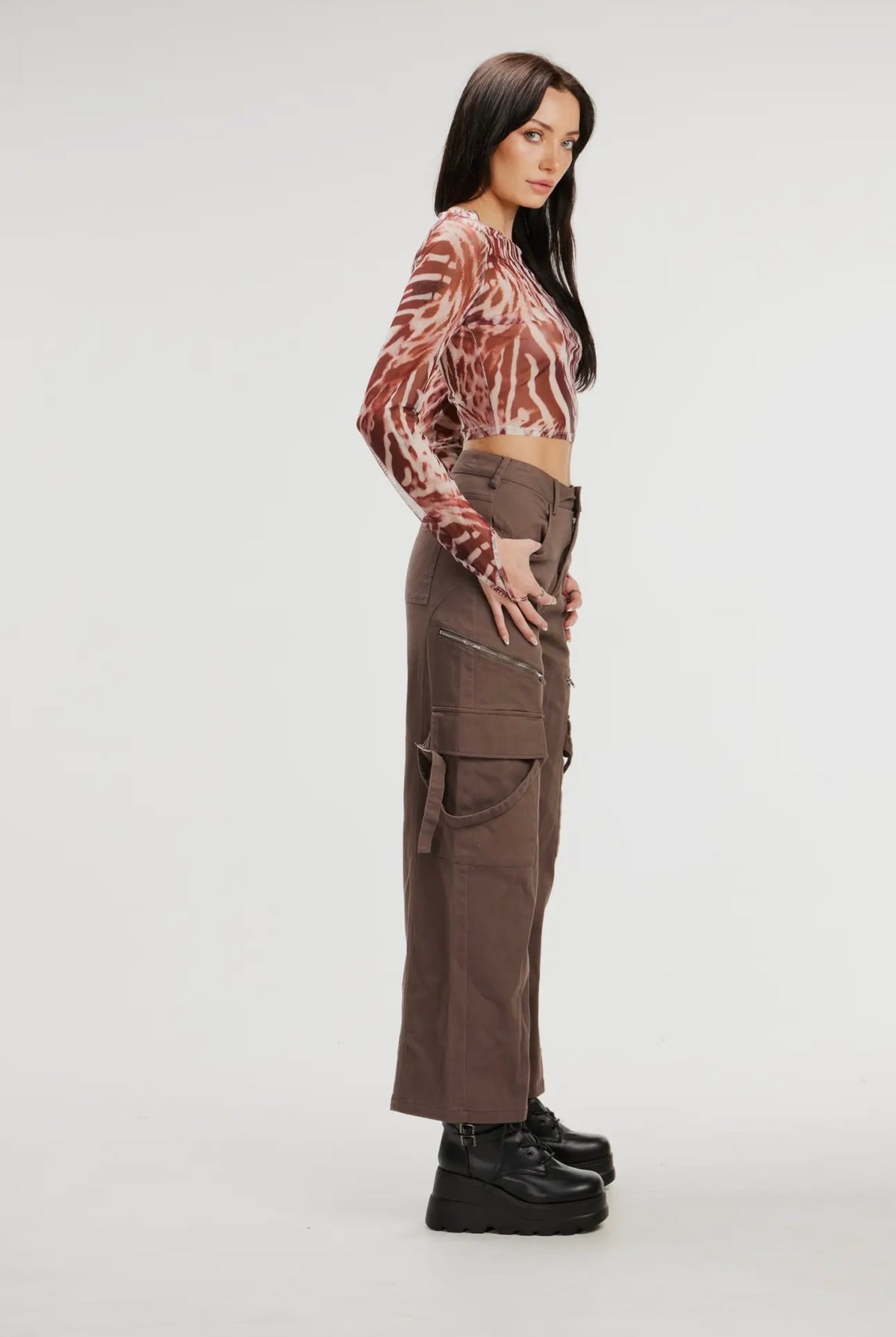 Animal Print Mesh Top - * 2 Colors *