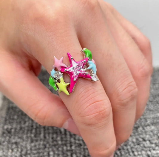Cosmic Pop Star Adjustable Ring