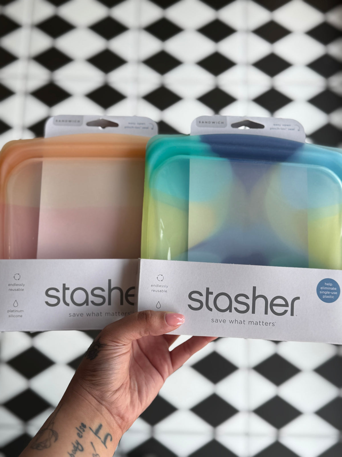 Stasher Sandwich Reusable Bags - * 2 Colors *