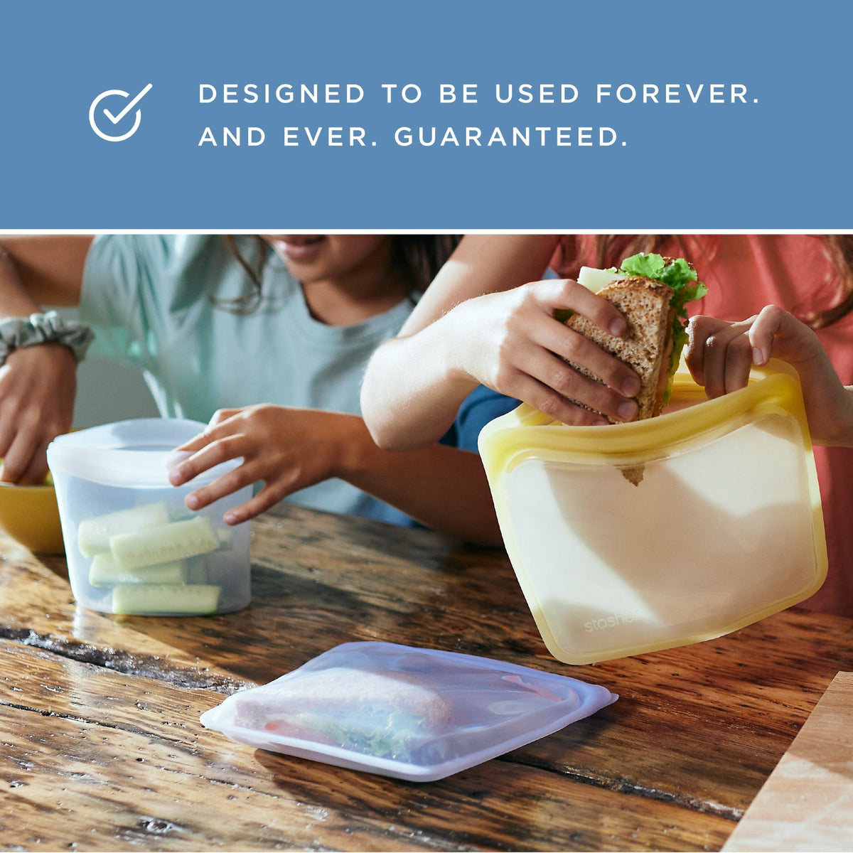 Stasher Stand-Up Mid Reusable Bag