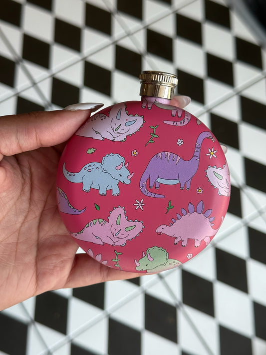 Land Before Time Pink Hip Flask