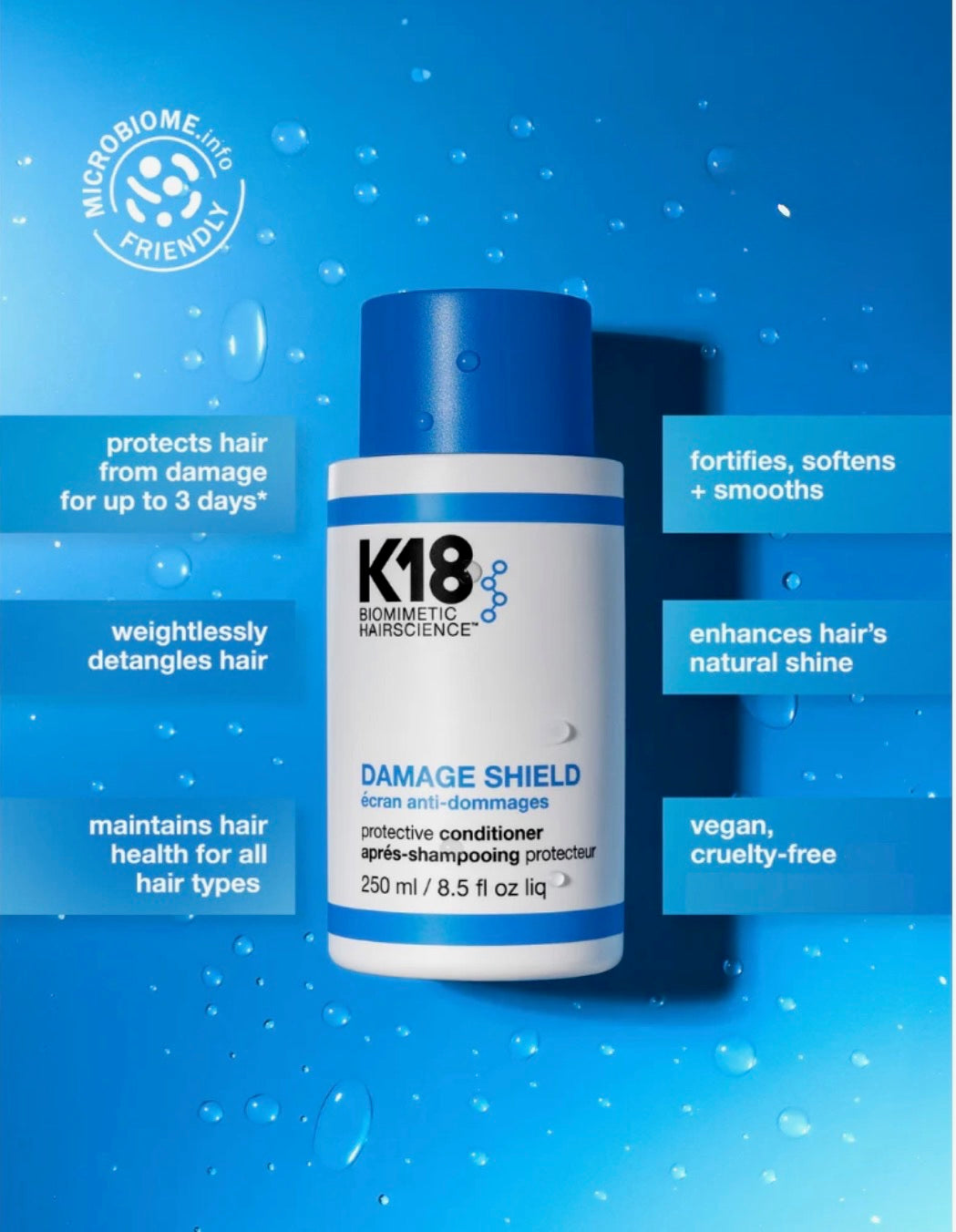 K18 DAMAGE SHIELD Protective Shampoo & Conditioner- * 2 Sizes *