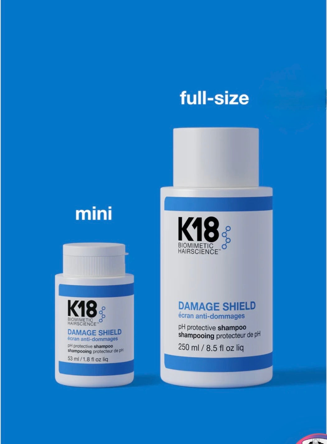 K18 DAMAGE SHIELD Protective Shampoo & Conditioner- * 2 Sizes *