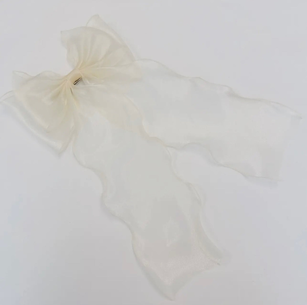 Sheer Silky Statement Hair Bow Clip - * 3 colors *