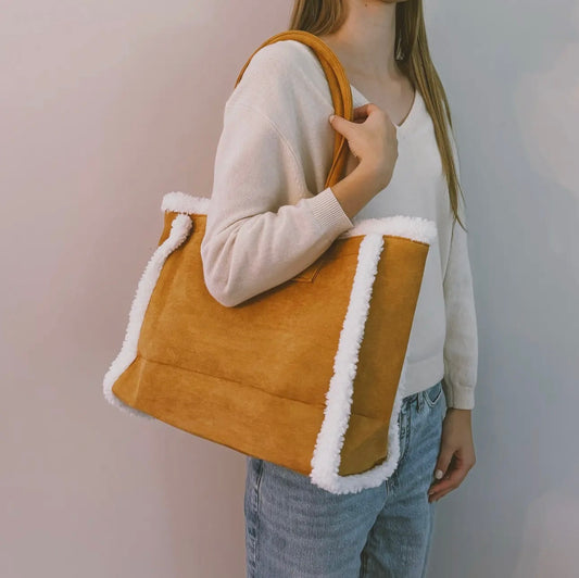 Teddy Cozy Tote Shoulder Bag - * 2 Colors *