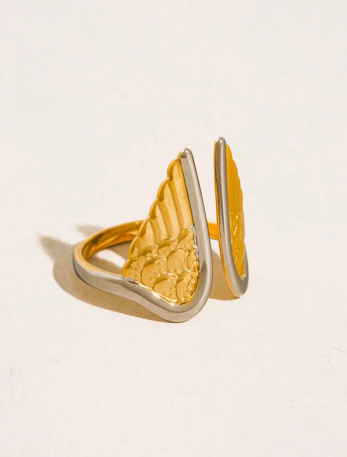 Silvane 18K Gold Non-Tarnish Angel Wing Ring - * 2 Colors *