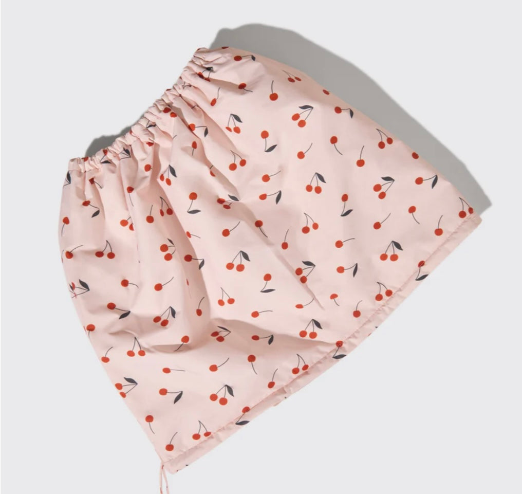 Kitsch Cherry Print Satin Shower Cap