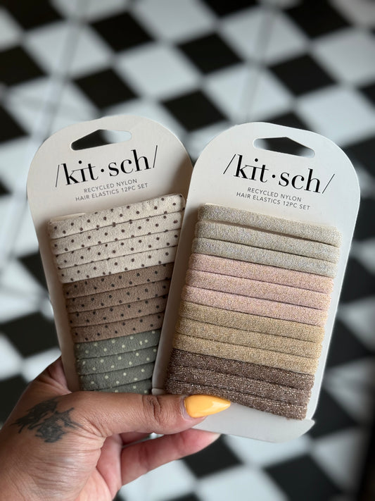Kitsch Recycled Nylon Elastics 12pc Set- * 2 Options *