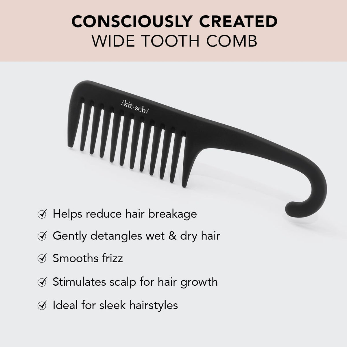 Kitsch Wide Tooth Detangler Comb
