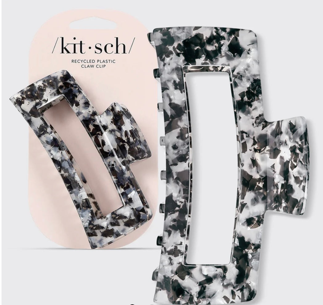 Kitsch Black Marble Jumbo Claw Clip