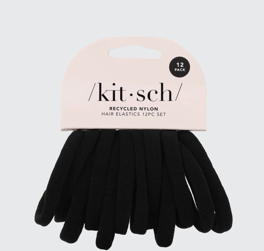 Kitsch Recycled Nylon Medium Hair Elastics 12pc Set