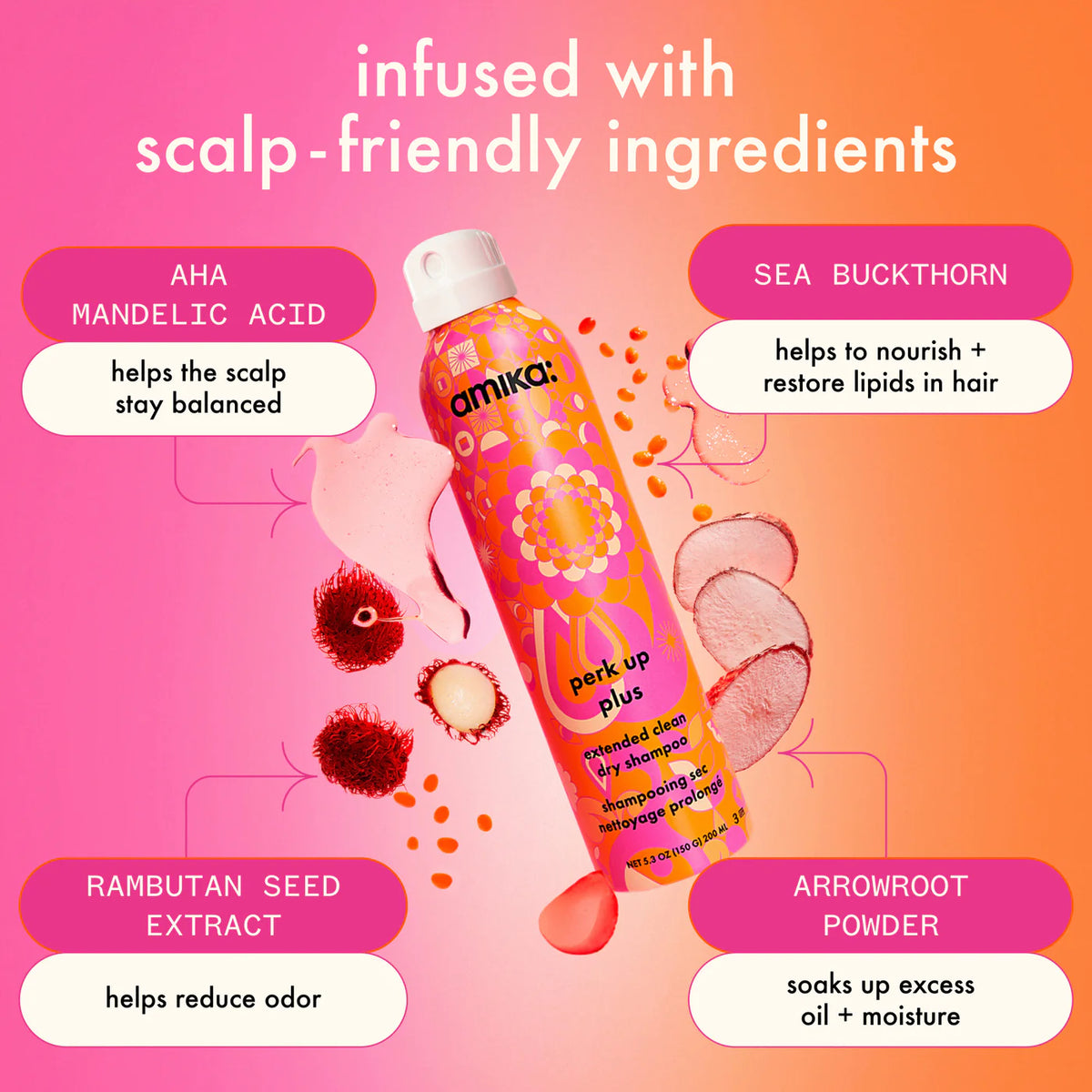 amika Perk Up Plus: Extended Clean Dry Shampoo