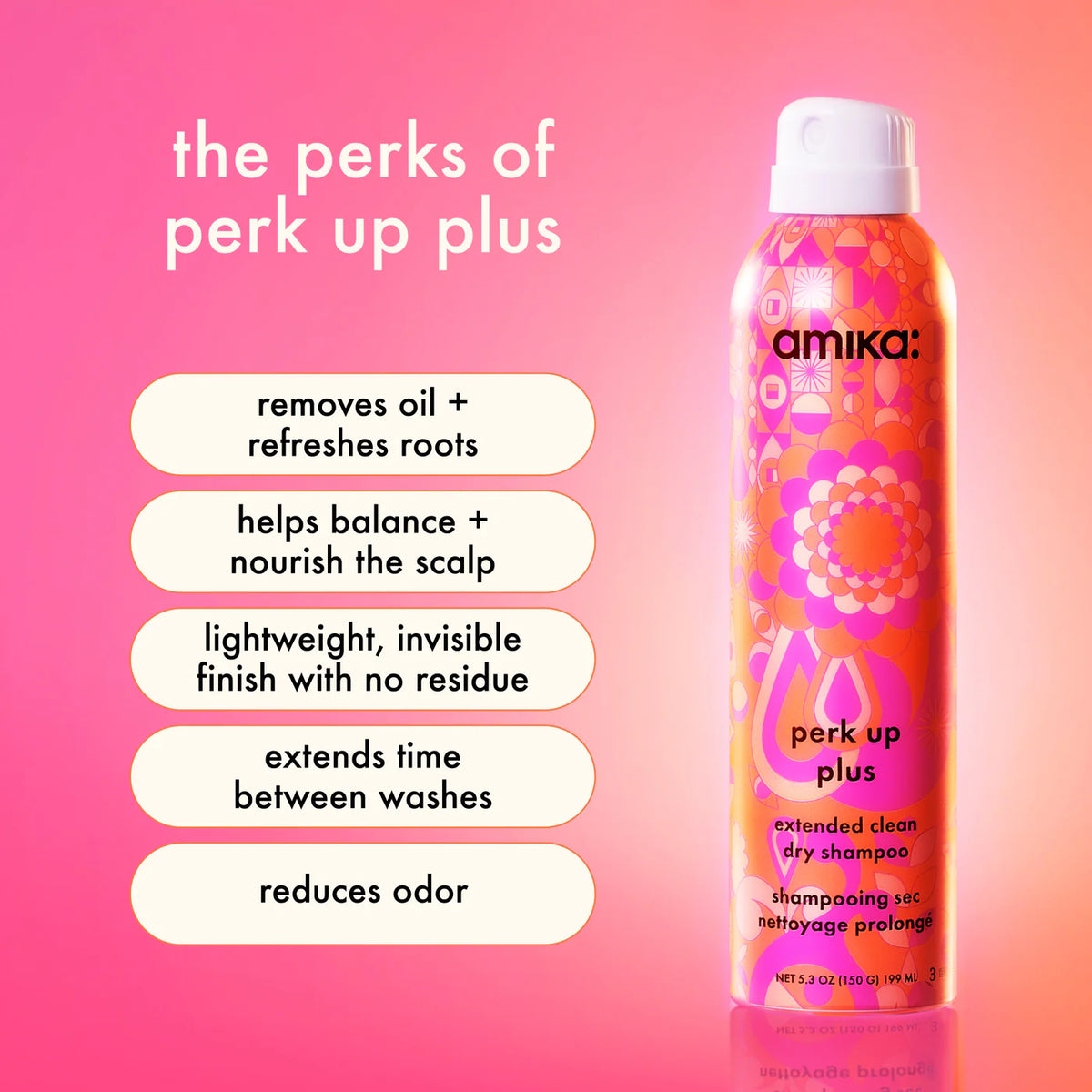 amika Perk Up Plus: Extended Clean Dry Shampoo