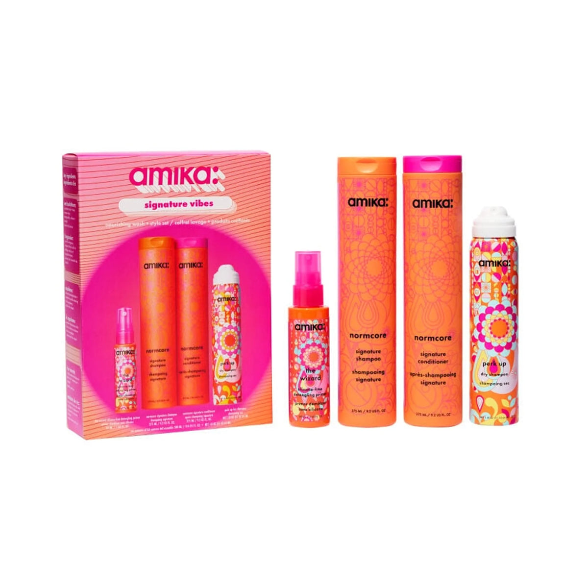 amika signature vibes nourishing wash + style set