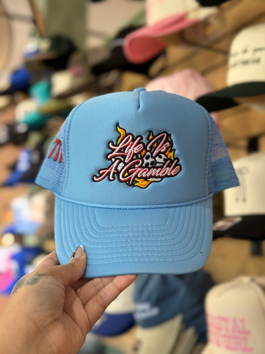 Life Is A Gamble Dropout New York Trucker Hat