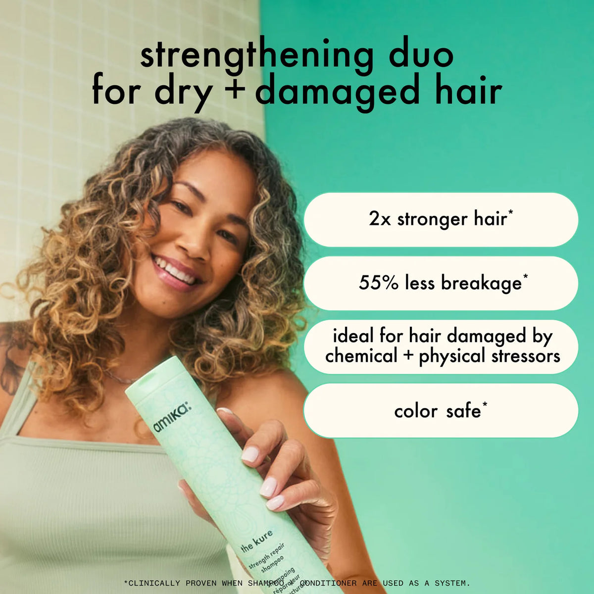 amika mane menders strength repair wash + care set