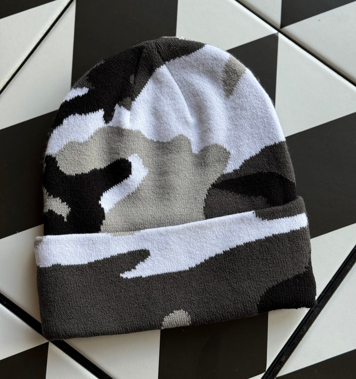 Camouflage Patterns Cuff Knitted Beanie - * Multiple Colors *