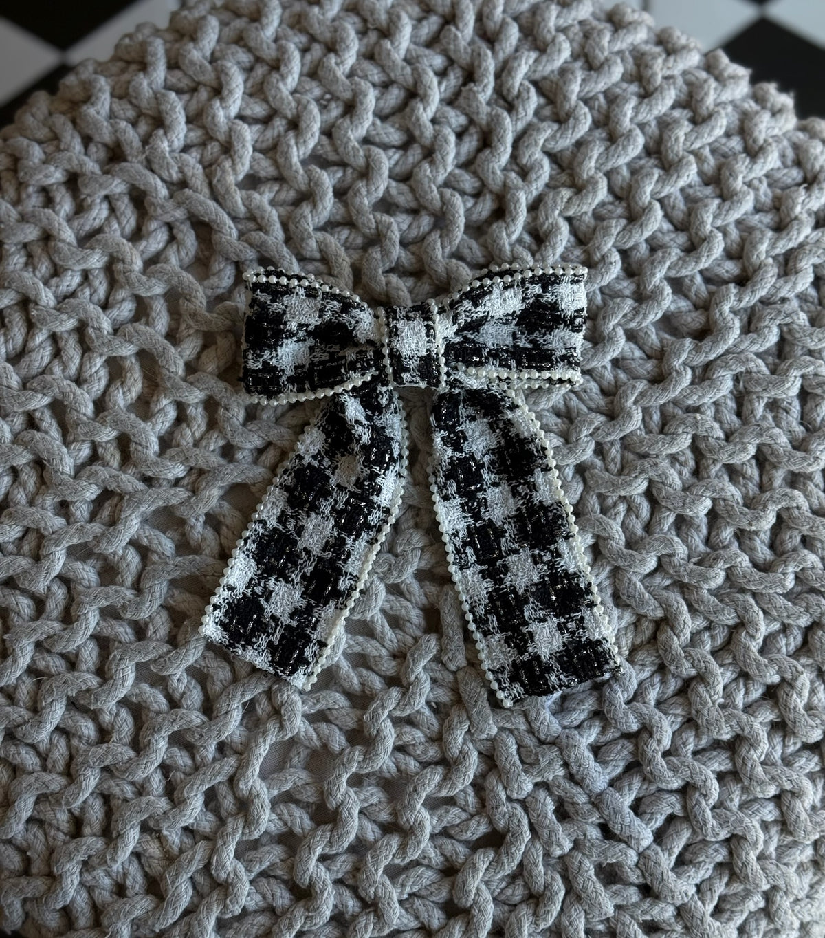 Soft Tweed Bow Barrettes * Multiple Colors *