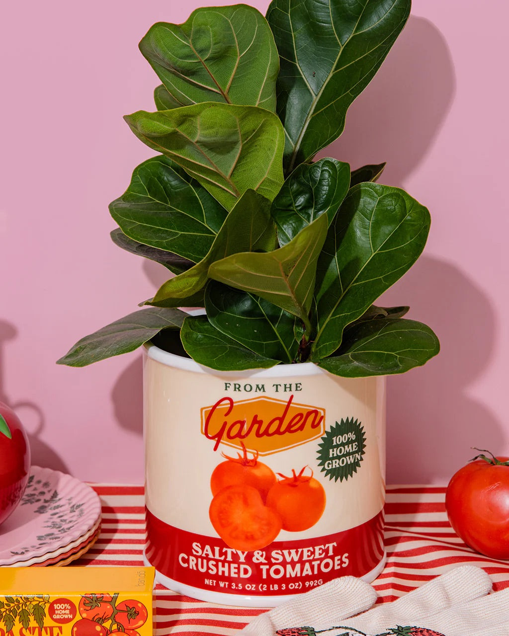 Tomato Can Ceramic Planter & Vase