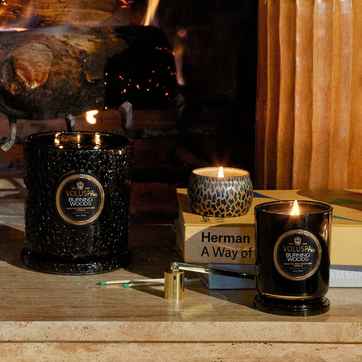 Voluspa Burning Woods Candle - * Multiple Sizes *