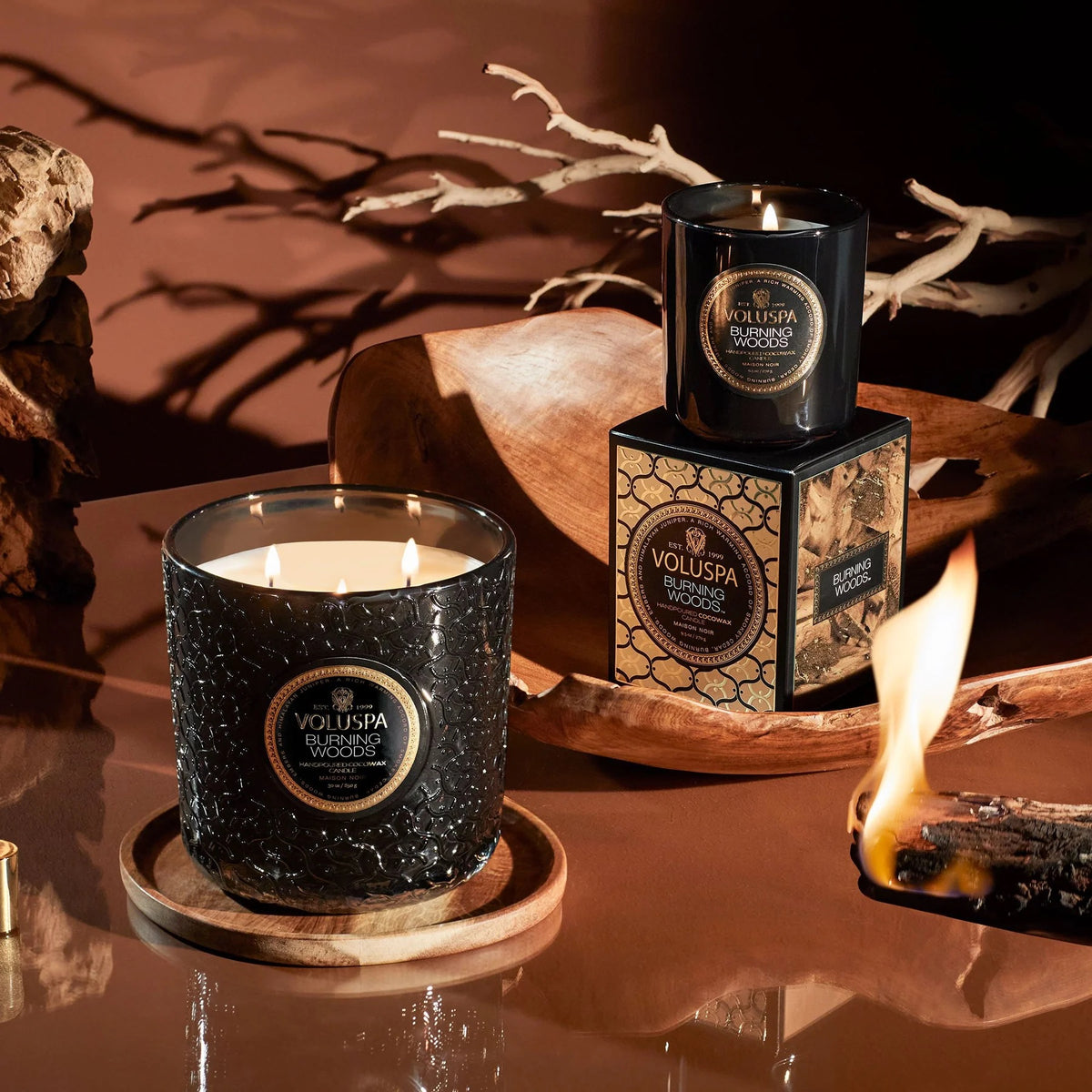Voluspa Burning Woods Candle - * Multiple Sizes *