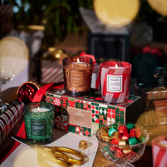 Voluspa Holiday Essentials Candle Trio - Assorted Gift Set