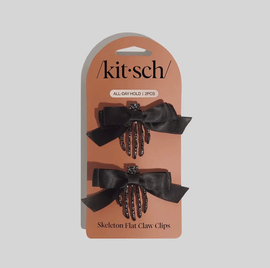 Kitsch Halloween Skeleton Flat Claw Clips