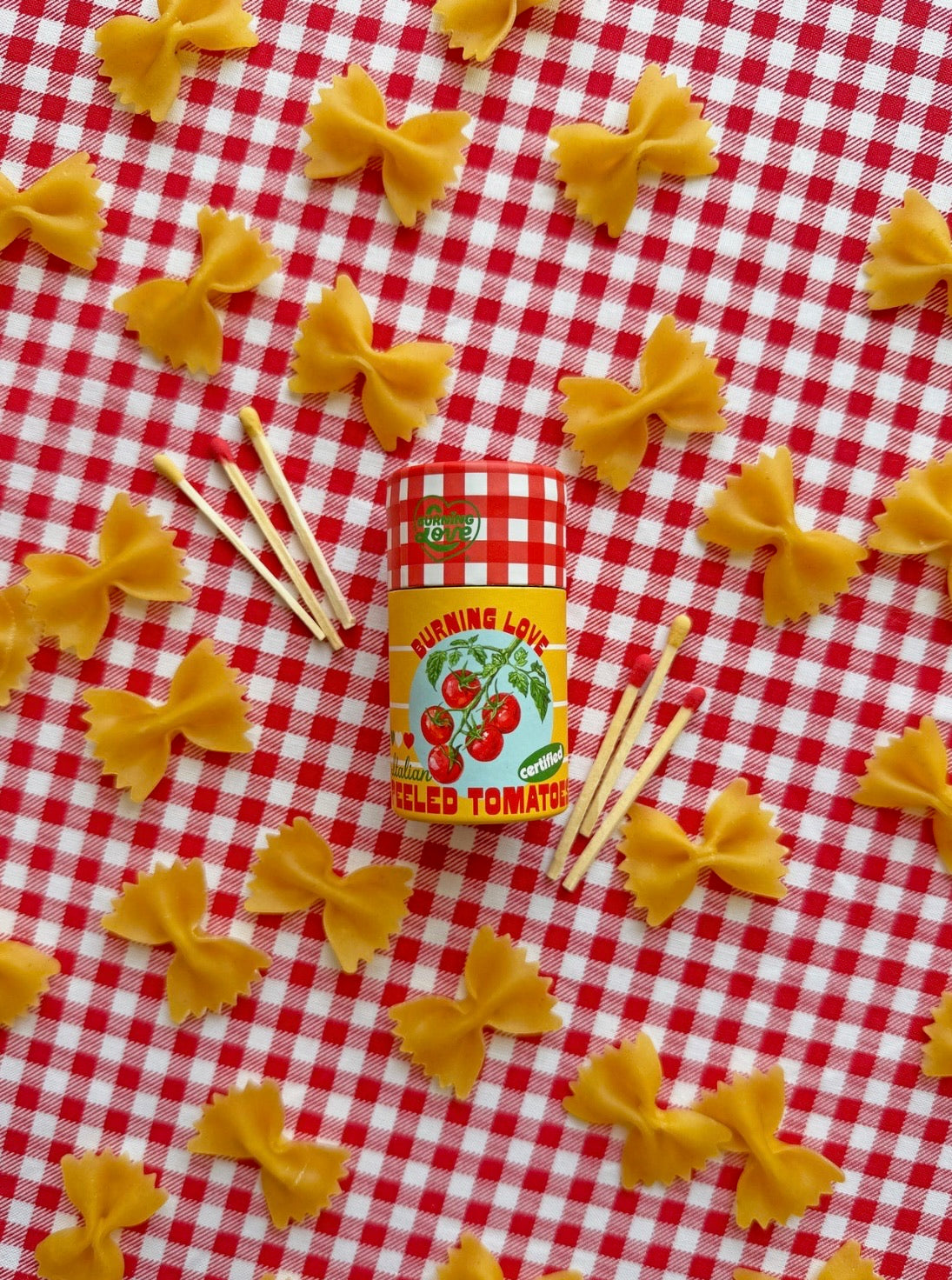 Canned Tomato Match Jar