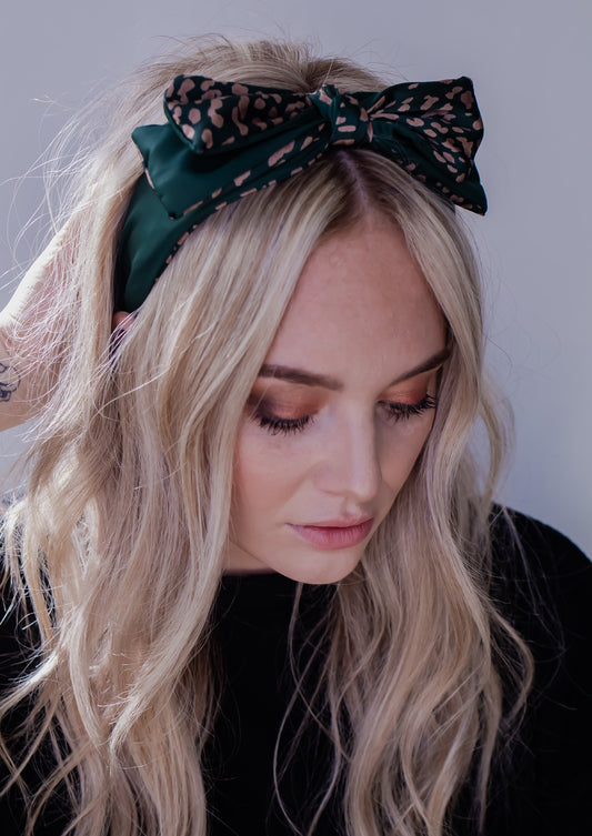 Cheetah Double Bow Headbands