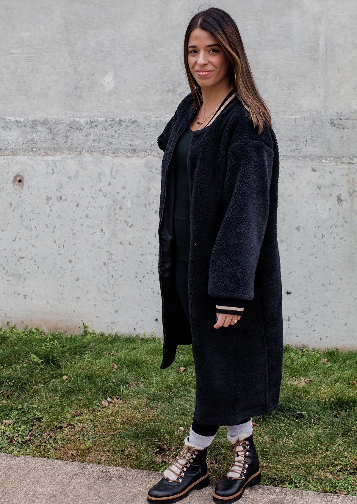Bad Bitch Longline Teddy Zip Up (Kenzies Pick)
